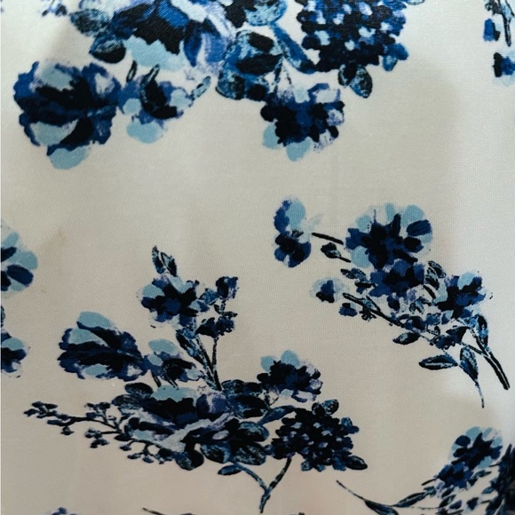 Jumpsuit/Romper - White with Blue Floral Design by VENUS - Picture 5 of 7